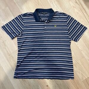 Masters Collection Polo Shirt Golf Men's Size 2XL Blue Purple Striped Augusta